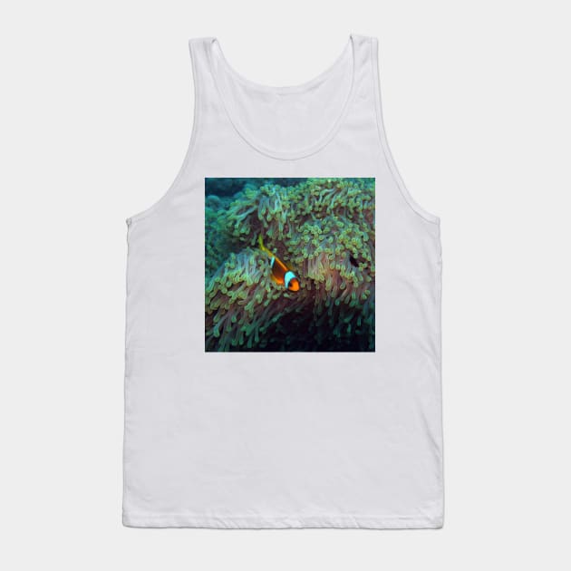 Clownfish in the Sea Anemone Tank Top by likbatonboot